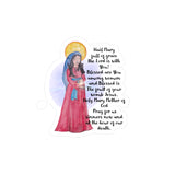 Hail Mary Catholic Stickers (English)