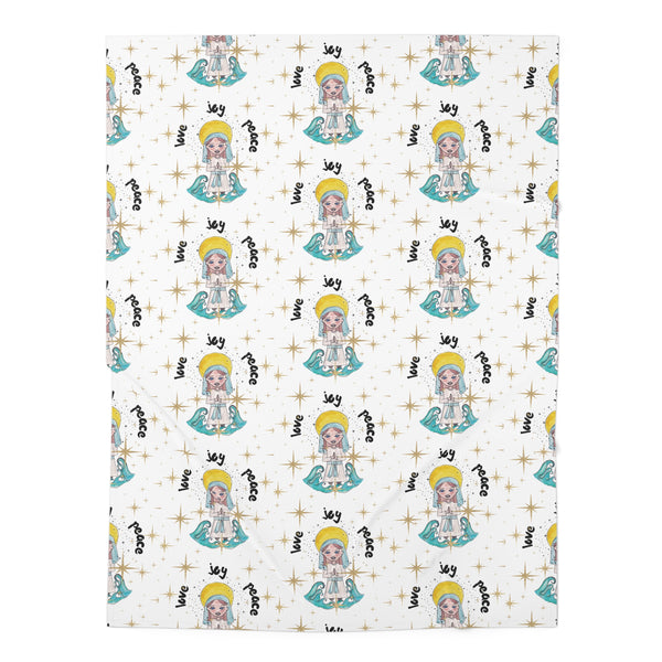 Our Lady Star of the Sea-Catholic Baby Swaddle Blanket