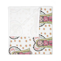 Our Lady of Guadalupe With Rosary-Catholic Baby Swaddle Blanket: