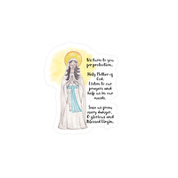 Mary "We Turn to You" Prayer Catholic Stickers