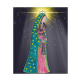 Our Lady of Guadalupe Art Watercolor Print-Modern Catholic Art-Contemporary -Original Art-Catholic Home Decor