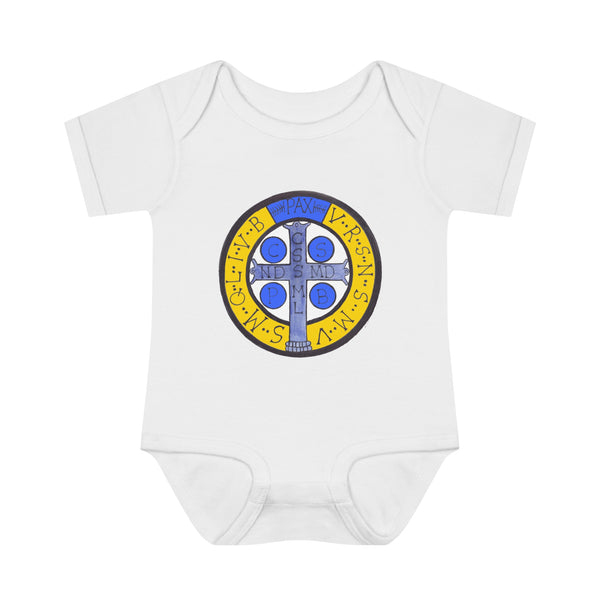 Catholic Baby Clothes: St. Benedict Infant Baby Rib Bodysuit