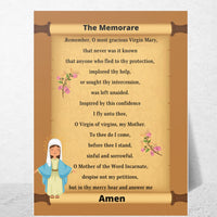 Catholic Classroom Teaching Posters: The Memorare Catholic Prayer Poster for Classrooms (Satin Posters)