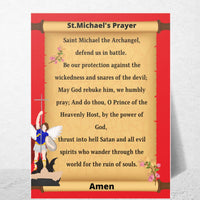 Catholic Classroom Teaching Posters: The St. Micheal Catholic Prayer Poster for Classrooms (Satin Posters)