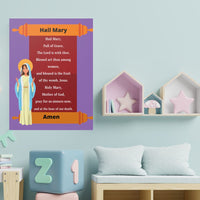 Catholic Classroom Teaching Posters: Hail Mary Catholic Prayer Poster for Classrooms (Satin Posters)