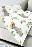 St. Joseph the Worker Among the Lillies-Catholic Baby Swaddle Blanket