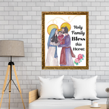 Holy Family, Home House Blessing Catholic Art Print Poster, House Warming Catholic Gift, Virgin Mary Art