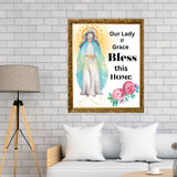 Our Lady of Grace, Home House Blessing Catholic Art Print Poster, House Warming Catholic Gift, Virgin Mary Art