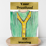 Catholic Priest Ordination/Anniversary/Thank You Card (Blank Inside)