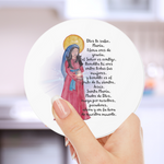 Hail Mary Round Catholic Stickers (Spanish)