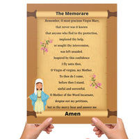 Catholic Classroom Teaching Posters: The Memorare Catholic Prayer Poster for Classrooms (Satin Posters)