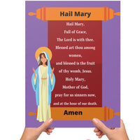 Catholic Classroom Teaching Posters: Hail Mary Catholic Prayer Poster for Classrooms (Satin Posters)