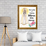 Our Lady of Fatima, Home House Blessing Catholic Art Print Poster, House Warming Catholic Gift, Virgin Mary Art