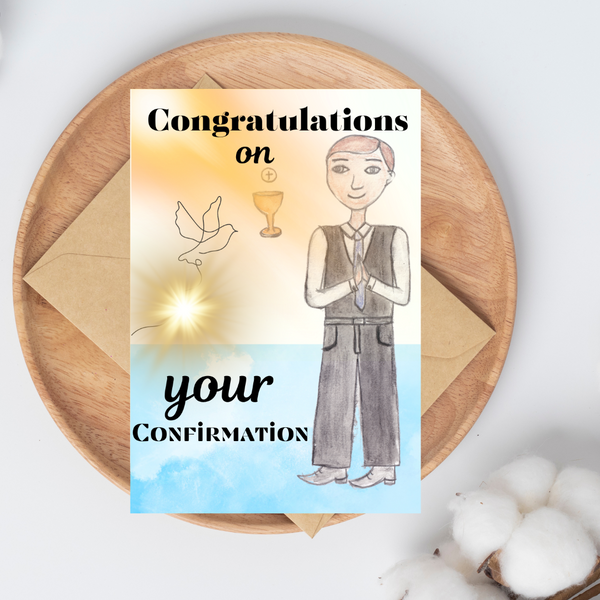 Catholic Confirmation Cards for Boys