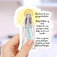 Mary "We Turn to You" Prayer Catholic Stickers