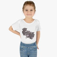 Catholic Baby Clothes: Black and White Holy Family Hearts