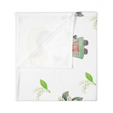 St. Joseph the Worker Among the Lillies-Catholic Baby Swaddle Blanket