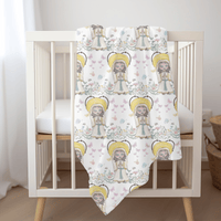 Our Lady of Fatima, Rosary Catholic Baby Swaddle Blanket