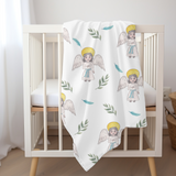 Guardian Angel Catholic Baby Swaddle Blanket