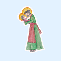 St. Joseph Holding Jesus Catholic Stickers