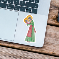 St. Joseph Holding Jesus Catholic Stickers