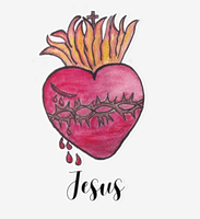 Three Hearts Sticker Sheets (Sacred Heart of Jesus, Immaculate Heart of Mary and Chaste Heart of St. Joseph)