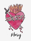 Three Hearts Sticker Sheets (Sacred Heart of Jesus, Immaculate Heart of Mary and Chaste Heart of St. Joseph)