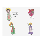 St. Joseph Sticker Sheet- Catholic Stickers-Catholic Gifts