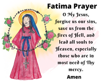 INSTANT DOWNLOAD Fatima Prayer, Catholic Prayer Poster, Catholic Home Decor