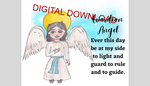 INSTANT DOWNLOAD Guardian Angel Prayer, Angel of God Prayer, Catholic Nursery Art - 8x10