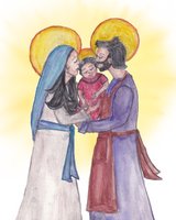 INSTANT DOWNLOAD Holy Family Print/Jesus, Mary and Joseph