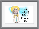 Our lady of Fatima-Catholic Baby Nursery Decor Wall Art for Baby Room Watercolor Print