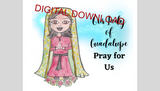 INSTANT DOWNLOAD Our Lady of Guadalupe, Catholic Nursery, Catholic Nursery Art, Hail Mary, Virgin Mary Art