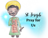 INSTANT DOWNLOAD St. Joseph, St. Joseph Wall Art Print, Catholic Nursery, Catholic Nursery Art-8x10 Print