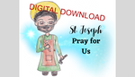 INSTANT DOWNLOAD St. Joseph, St. Joseph Wall Art Print, Catholic Nursery, Catholic Nursery Art-8x10 Print