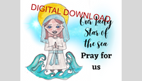 INSTANT DOWNLOAD Stella Maris, Star of Sea, Catholic Nursery Art