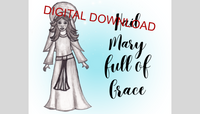 Hail Mary, Catholic Nursery, Catholic Nursery Art, Virgin Mary Art