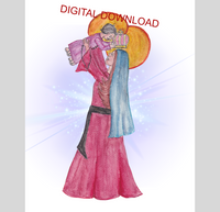 INSTANT DOWNLOAD, Digital Print of Baby Jesus Crowning Mother Mary - 8x10 Print