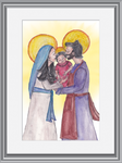 Holy Family Print-Jesus, Mary and Joseph Watercolor Print-Modern Catholic Art-Contemporary Original Art-Catholic Home Decor