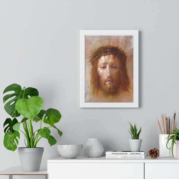 Holy Face Image-Premium Framed Vertical Poster