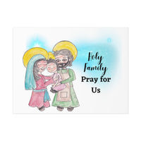 Holy Family Catholic Baby Nursey Decor Wall Art for Baby Room Watercolor Print